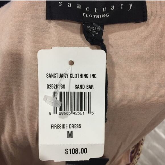 Sanctuary NWT New Fireside Chevron Dress in Sandbar size M - Picture 7 of 12